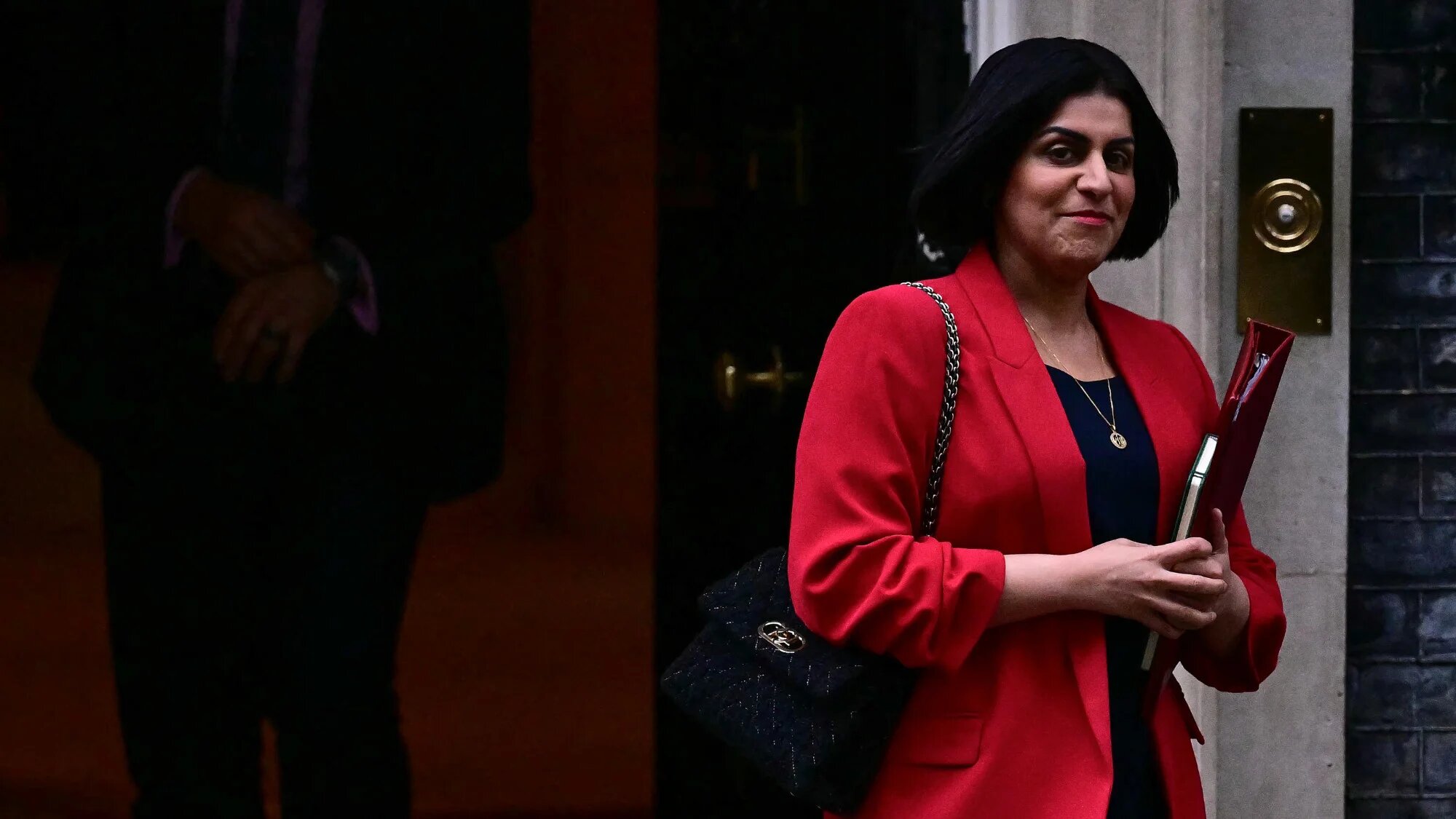 British Home Secretary Shabana Mahmood leaves following a cabinet meeting at 10 Downing Street in central London on 10 February 2026 (AFP/Ben Stansall)