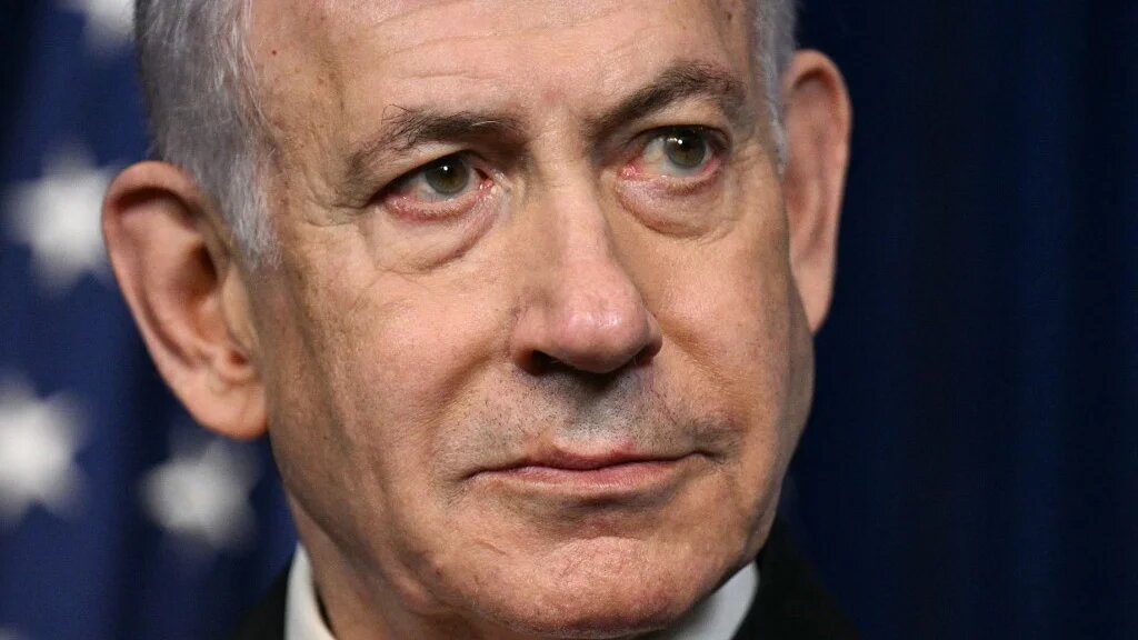 Israeli Prime Minister Benjamin Netanyahu, pictured in December 2025, has repeatedly invoked the biblical story of Amalek to justify regional violence (Jim Watson/AFP)