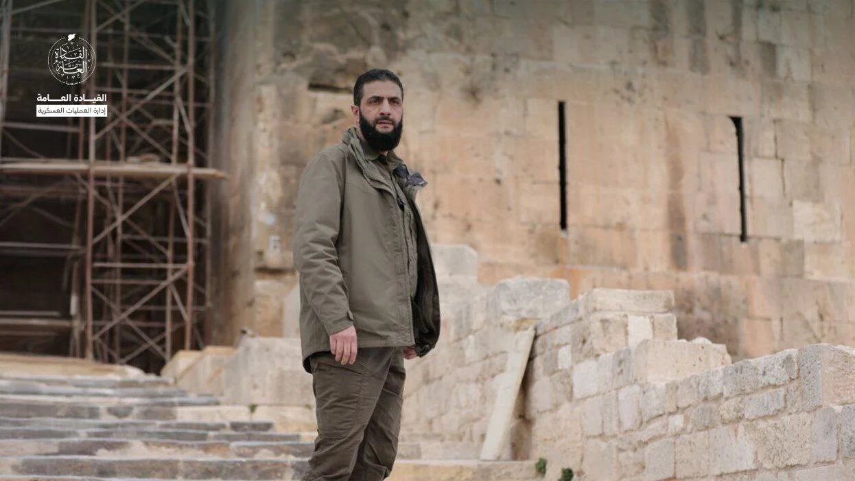 Abu Muhammad al-Jolani at Aleppo's citadel on 4 December