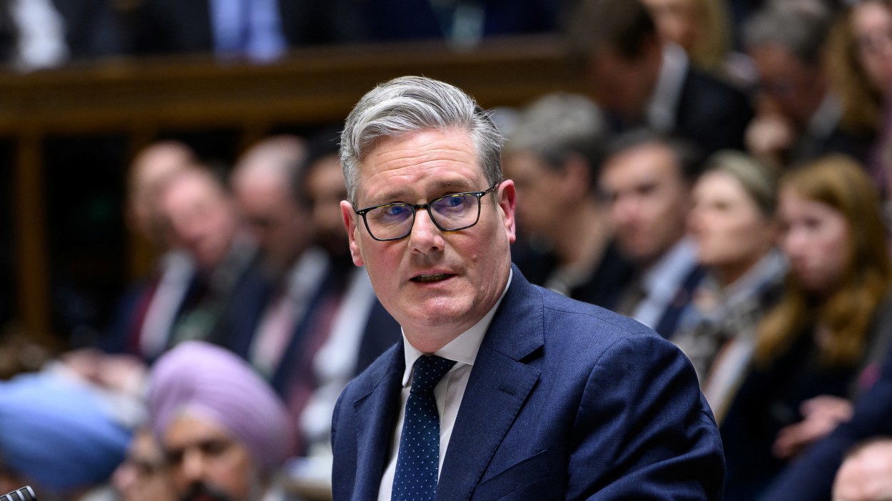 Prime Minister Starmer makes a statement at the House of Commons, in London, 2 March 2026. (House of Commons/Handout via Reuters)